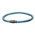 Lanový Magnetický náramek – světle modrý 19,5 cm x 4 mm, unisex