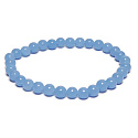 Jade Luminois Light Fosforeskující, modře svítí ve tmě, náramek elastický přírodní kámen, kulička 6 mm / 16 - 17 cm