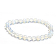 Bransoletka elastyczna, syntetyczny kamień opal 6 mm / 16 - 17 cm, kamień nadziei i pragnienia