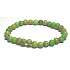 Jaspis / Regalit Imperiální mořský sediment zelený náramek elastický směsný minerál, kulička 6 mm / 16 - 17 cm