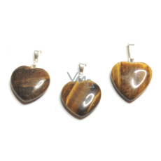 Tygří oko Srdce přívěsek přírodní kámen 1,5 cm, 1 kus, kámen slunce a země, přináší štěstí a bohatství Tygří oko Srdce přívěsek přírodní kámen 1,5 cm, 1 kus, kámen slunce a země, přináší štěstí a bohatství