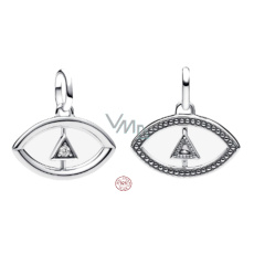 Charm Sterlingové stříbro 925 Mini medailon Amulet proti uhranutí symbol