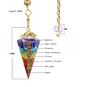 Orgonit amulet, Kyvadlo generátor energie 7 čaker, cca 4,2 x 1,9 cm, + řetízek 20 cm 1 kus