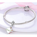 Charm Hrací kostka - kostky jsou vrženy, přívěsek na náramek symbol