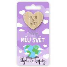 Nekupto Kapesní objetí Srdce Ty jsi celý můj svět, objetí do kapsy 6 x 12 cm Nekupto Kapesní objetí Srdce Ty jsi celý můj svět, objetí do kapsy 6 x 12 cm