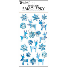 Vánoční dekorační samolepky Jeleni 10 x 21 cm Vánoční dekorační samolepky Jeleni 10 x 21 cm