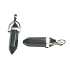 Obsidian kyvadlo šestihran přívěsek přírodní kámen 41 x 13 mm, kámen záchrany
