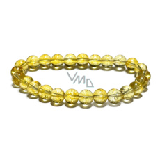 Citrín náramek elastický přírodní kámen, kulička 8 mm / 19 cm, kámen hojnosti, úspěchu