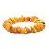Jantar Baltský medový / zlatý náramek elastický sekaný přírodní, 16 - 17 cm, ztuhlé sluneční světlo
