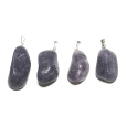 Lepidolit Troml přívěsek přírodní kámen, M cca 3 - 4 cm, 1 kus, amulet sportovců