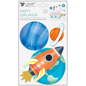 Girlanda papírová Vesmír 15 x 25 cm