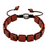 Jaspis červený náramek pletený přírodní kámen, rozměr 10 x 10 x 5 mm / 18,5 cm, posuvné zapínání, kámen úplné péče