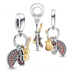 Charm Španělsko - ikony, 3v1 přívěsek na náramek cestování