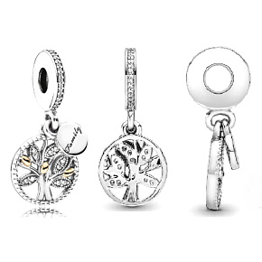 Charm Strom života, Rodinné dědictví, 2v1 přívěsek na náramek rodina