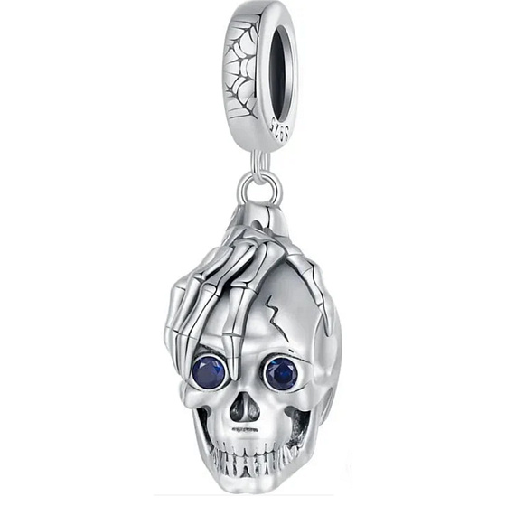 Charm Kostlivec držící lebku, přívěsek na náramek Halloween