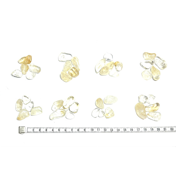 Citrín přírodní kamínek, velikost S 5 kusů, kámen hojnosti, úspěchu