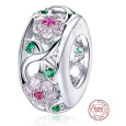 Charm Sterlingové stříbro 925 Rozkvetlá příroda, korálek na náramek květina