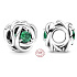 Charm Nekonečný kruh věčnosti květen, znamení zvěrokruhu, královsky zelený korálek na náramek