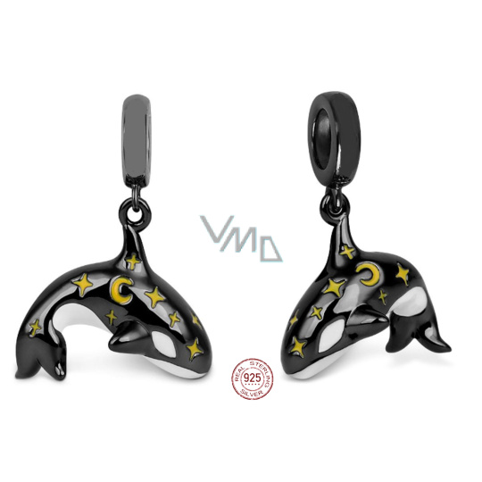 Charm Srebrny 925 Kosatka, zawieszka na bransoletkę zwierzę Charm Srebrny 925 Kosatka, zawieszka na bransoletkę zwierzę