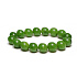 Nefrit náramek elastický přírodní kámen, kulička 12 mm / 16 - 17 cm, kámen klidu