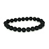 Turmalín Skoryl černý náramek fazet elastický přírodní kámen, kulička 6 mm / 16 - 17 cm, strážce dobré nálady