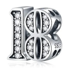 Charm 18 výročí, korálek na náramek