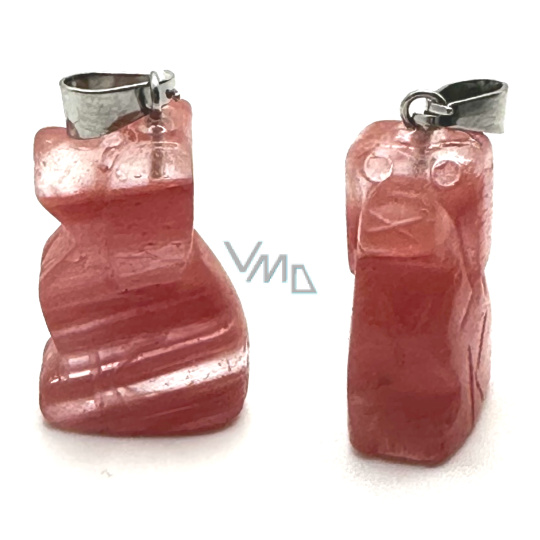 Křišťál růžový Pes přívěsek přírodní kámen, ručně broušená figurka 1,8 x 2,5 x 8 mm, kámen kamenů Křišťál růžový Pes přívěsek přírodní kámen, ručně broušená figurka 1,8 x 2,5 x 8 mm, kámen kamenů