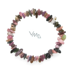 Turmalín Melounový náramek sekaný přírodní kámen 19 cm, léčí - čistí - inspiruje - paměť - ruší negativitu - spojuje - ochrana