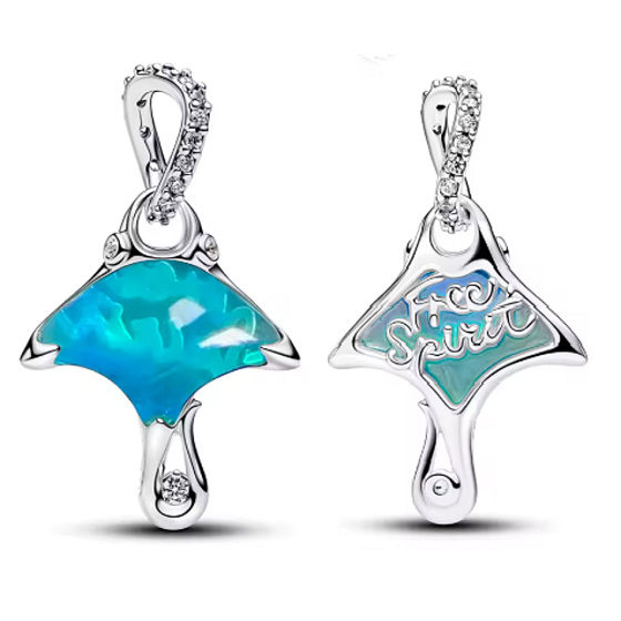 Charm Manta „Free Spirit“ – přívěsek svobodné duše, oceánu a harmonie, na náramek, moře