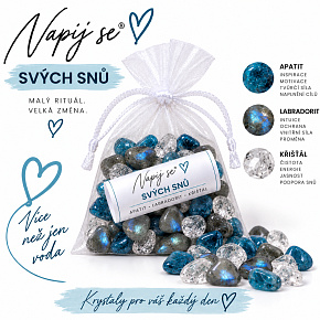 Napij se® svých snů – výměnná minerální náplň | Apatit, Labradorit, Křišťál, 200 g