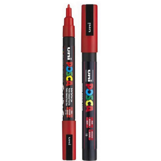 Posca Univerzální akrylátový popisovač 0,9 - 1,3 mm Červená PC-3M