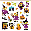 Samolepky Halloween 40 kusů 10,5 x 18 cm