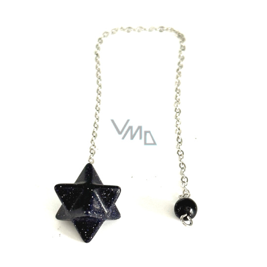 Goldstone Merkaba wahadło, wisiorek z naturalnego kamienia, kamień ambicji