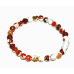 Achát ohnivý krajkový fazet náramek elastický přírodní kámen, kulička 6 mm / 16 - 17 cm, klid - ochrana - síla - harmonie