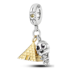 Charm Egypt - Pyramida, Mumie, 2v1 přívěsek na náramek cestování Charm Egypt - Pyramida, Mumie, 2v1 přívěsek na náramek cestování
