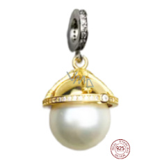 Charm Sterlingové stříbro 925 Planeta, humří spona přívěsek na náramek vesmír