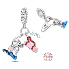 Charm Sterlingové stříbro 925 Jóga, přívěsek na náramek sport Charm Sterlingové stříbro 925 Jóga, přívěsek na náramek sport
