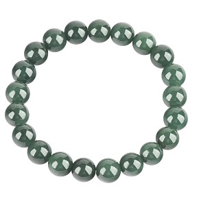 Jadeit Barmský zelený náramek elastický přírodní kámen, 8 mm / 16 - 17cm, láska štěstí