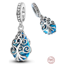 Charm Sterlingové stříbro 925 Strom života – kapka harmonie a ochrany, přívěsek na náramek příroda Charm Sterlingové stříbro 925 Strom života – kapka harmonie a ochrany, přívěsek na náramek příroda