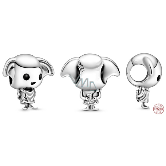 Charm Sterlingové stříbro 925 Harry Potter - Domácí skřítek Dobby, korálek na náramek, film Charm Sterlingové stříbro 925 Harry Potter - Domácí skřítek Dobby, korálek na náramek, film