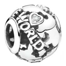 Charm Prolamované světové kouzlo, korálek na náramek cestování