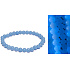 Jade Luminois Light Fosforeskující, modře svítí ve tmě, náramek elastický přírodní kámen, kulička 6 mm / 16 - 17 cm