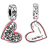 Charm Keith Haring srdce Umění linek, lidé a srdce, přívěsek na náramek