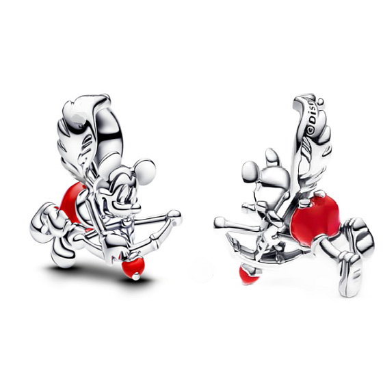 Disney Mickey Mouse Amorský, stříbrný 925 přívěsek na náramek