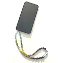 Ochrana, bohatství vitalita kolekce Sára, přívěsek na mobilní telefon proti ztrátě přírodní kámen korálek 6 mm / cca 41 cm