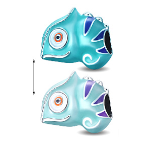 Charm Mlok vdechuje život - symbol ohně, mění barvu na teplo, korálek na náramek zvíře