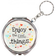 Albi Zrcátko - klíčenka s textem Enjoy the little things 6,5 cm