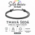 Síla barev Šňůrkový náramek – Tmavá šedá | Symbol síly, stability a rozvahy | nastavitelný 16 - 30 cm