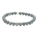 Iolit / Cordierit náramek elastický přírodní kámen, kulička 6 mm / 16 - 17 cm, kámen Vikingů - kompas