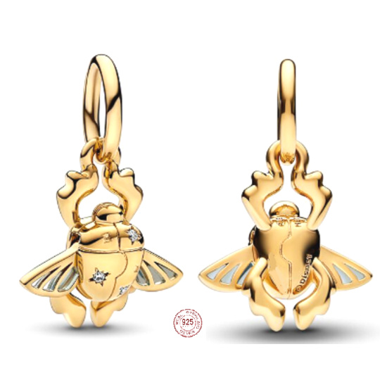 Charm Sterlingové stříbro 925 Disney Skarabeus z Aladina, přívěsek na náramek zvíře